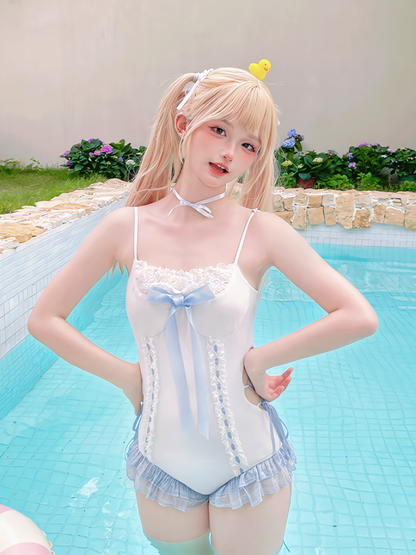 [May 10 reservation deadline] Lace-up Big Ribbon Fairy Swimwear