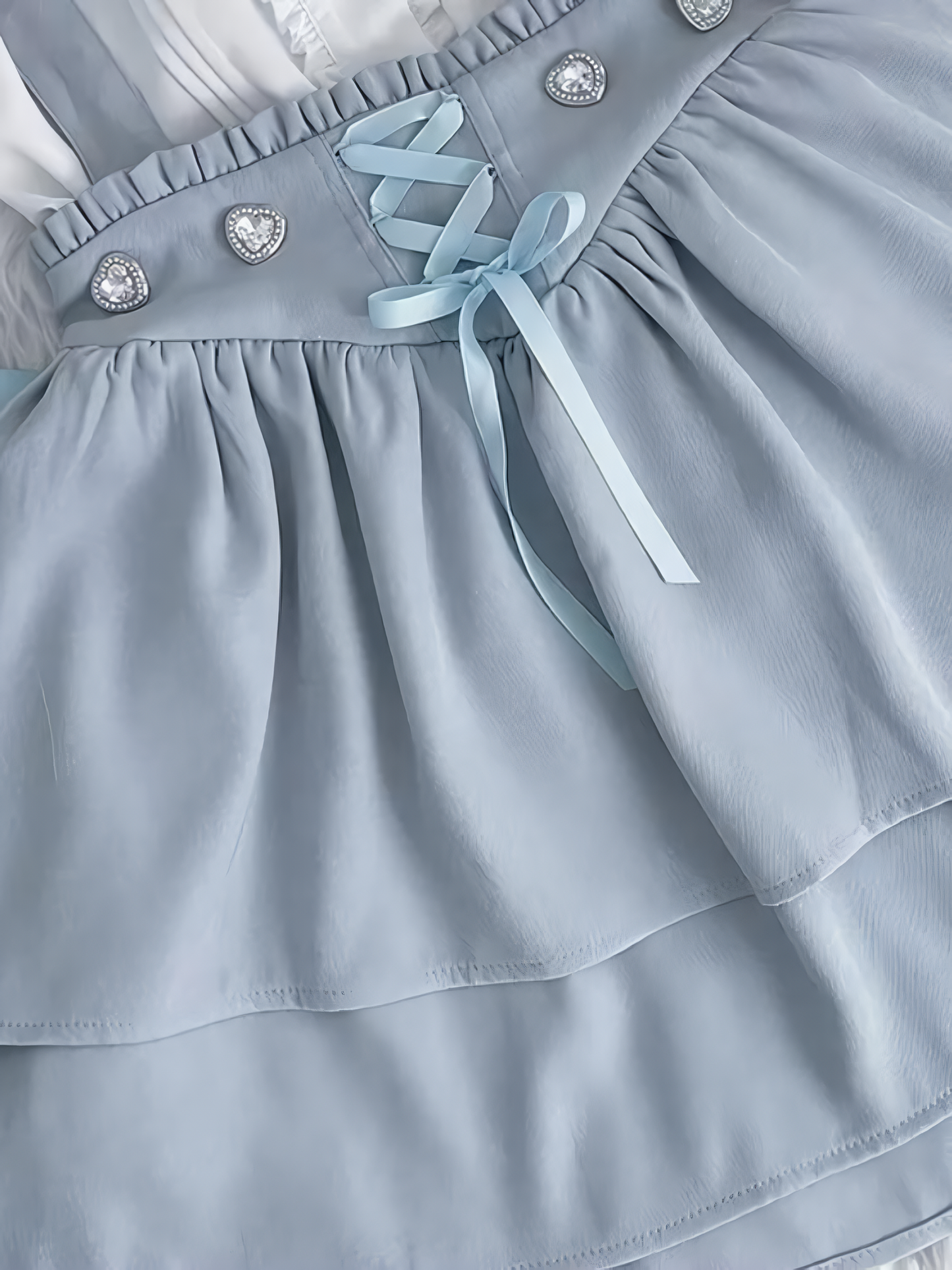 로고 지워주세요🥺어려우신 경우 이미지 이외로 해 두세요 Meijiu Gakuen mine water color system angel kakuma mass production type women's lace long-sleeved shirt skirt セット