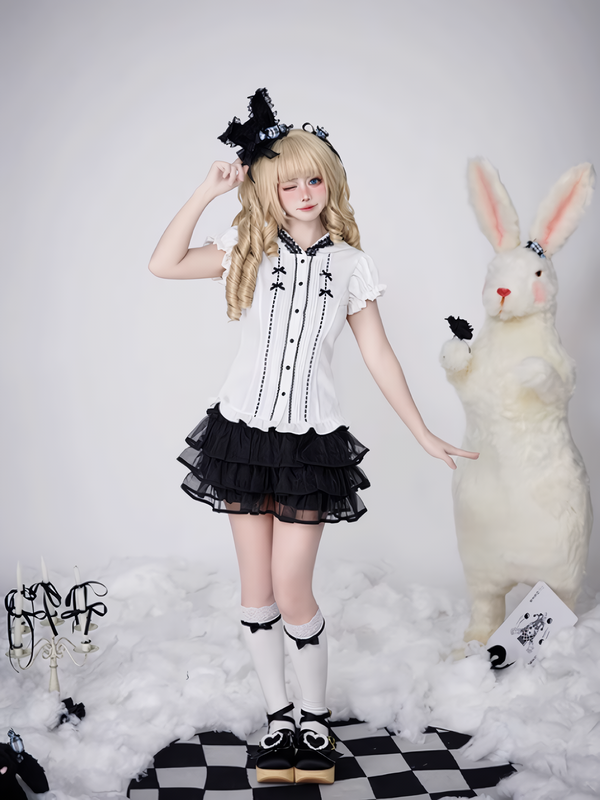 うさ耳パンクチェックロリータ