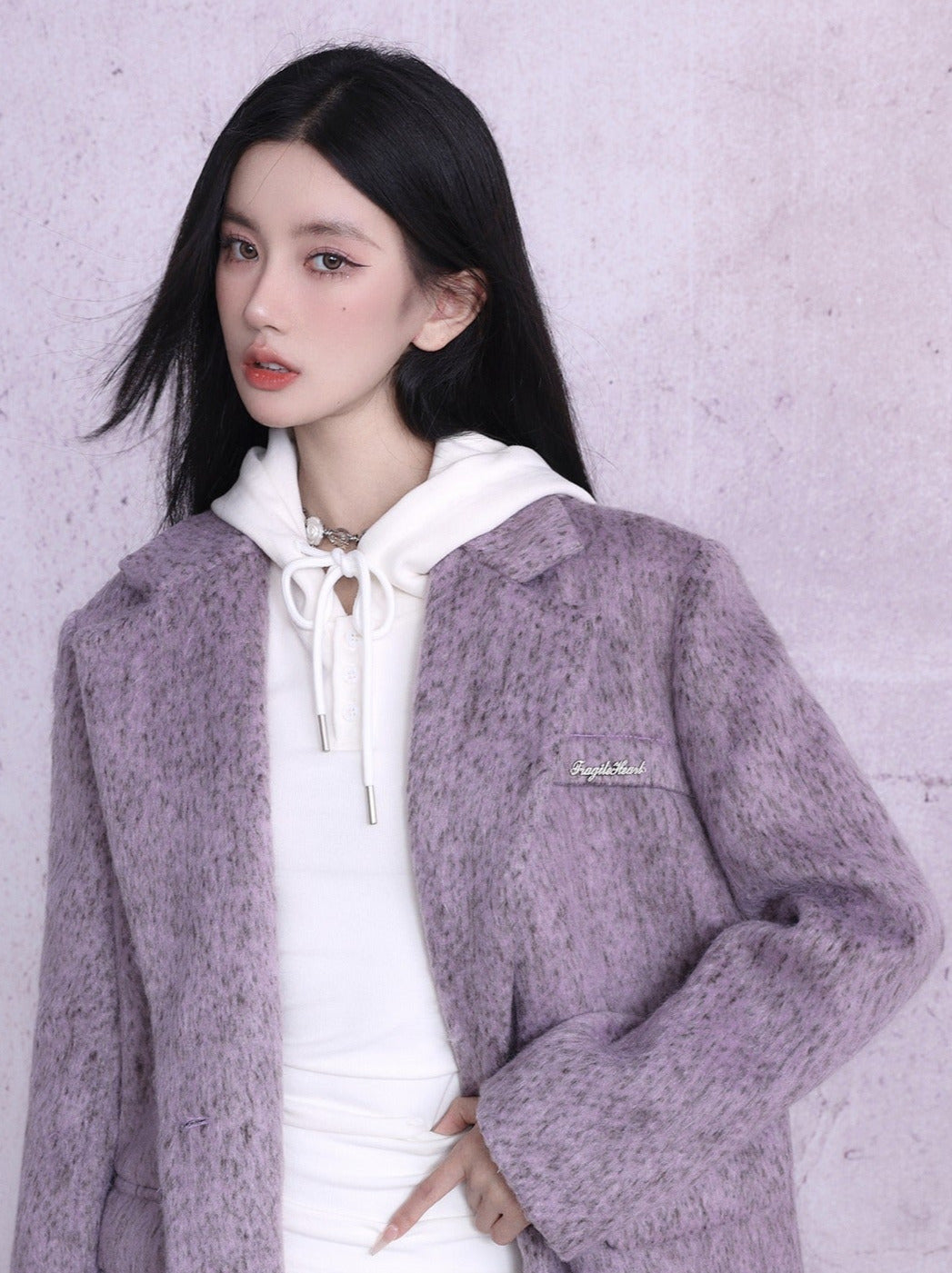 Purple Classic Oversized Coat