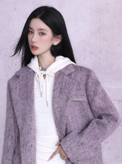 Manteau surdimensionné classique violet