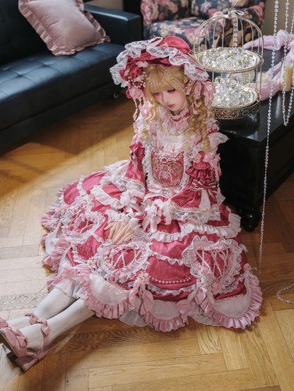 【2月22日予約締切】アンティークベリーローズロマンティックファンタジーロリータショートドレス