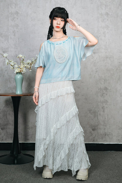 エキセントリックハウスオフショルダートップス