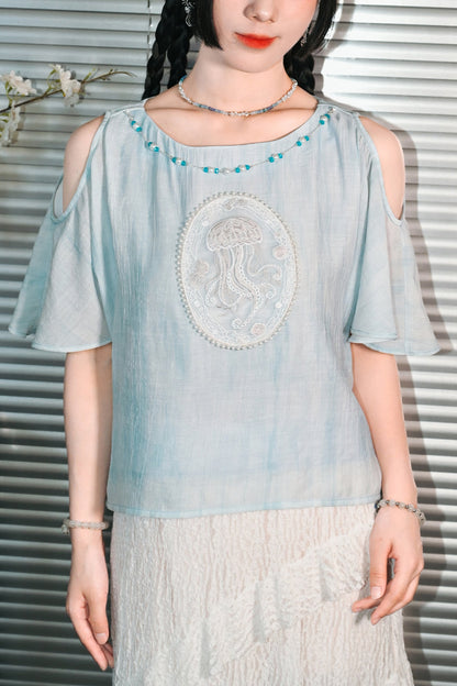 エキセントリックハウスオフショルダートップス