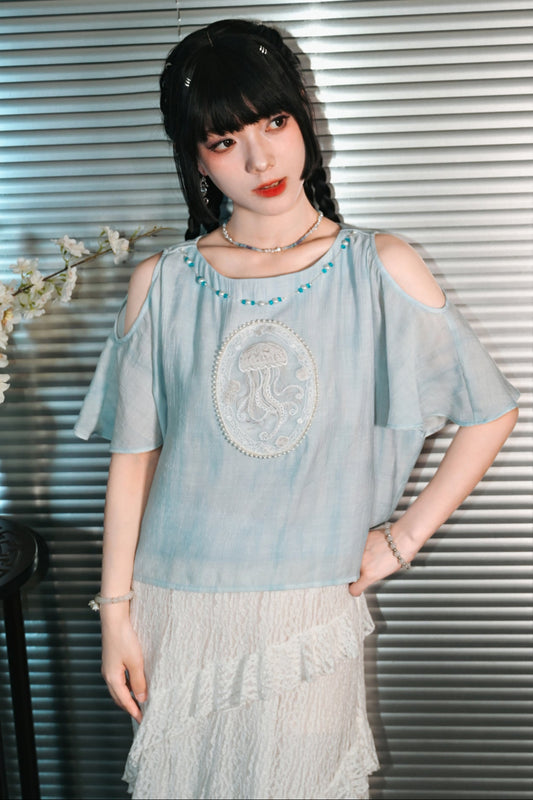 Eccentric House Off Shoulder Tops