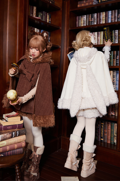 アニマルツイードコート＋ボアショートパンツ