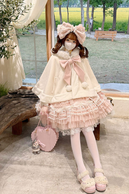 ファーバニーフードマント