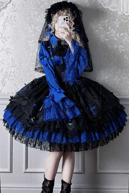 【12月8日予約締切】Black Mist Banquet ゴシックエンブロイダリーゴージャスビスチェドレス＋セットアップ