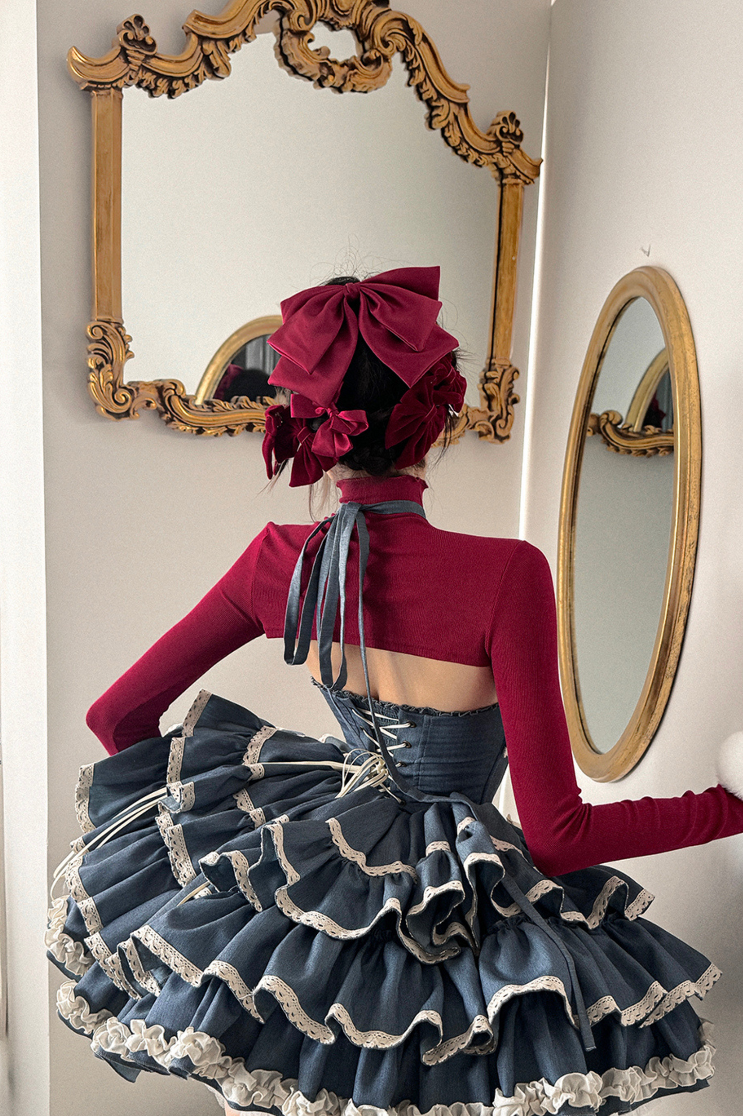 Cherry Rabbit Lolita Dress + Short Cardigan