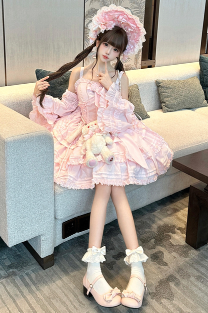 Sweet Fishbone Waist Lolita Dress