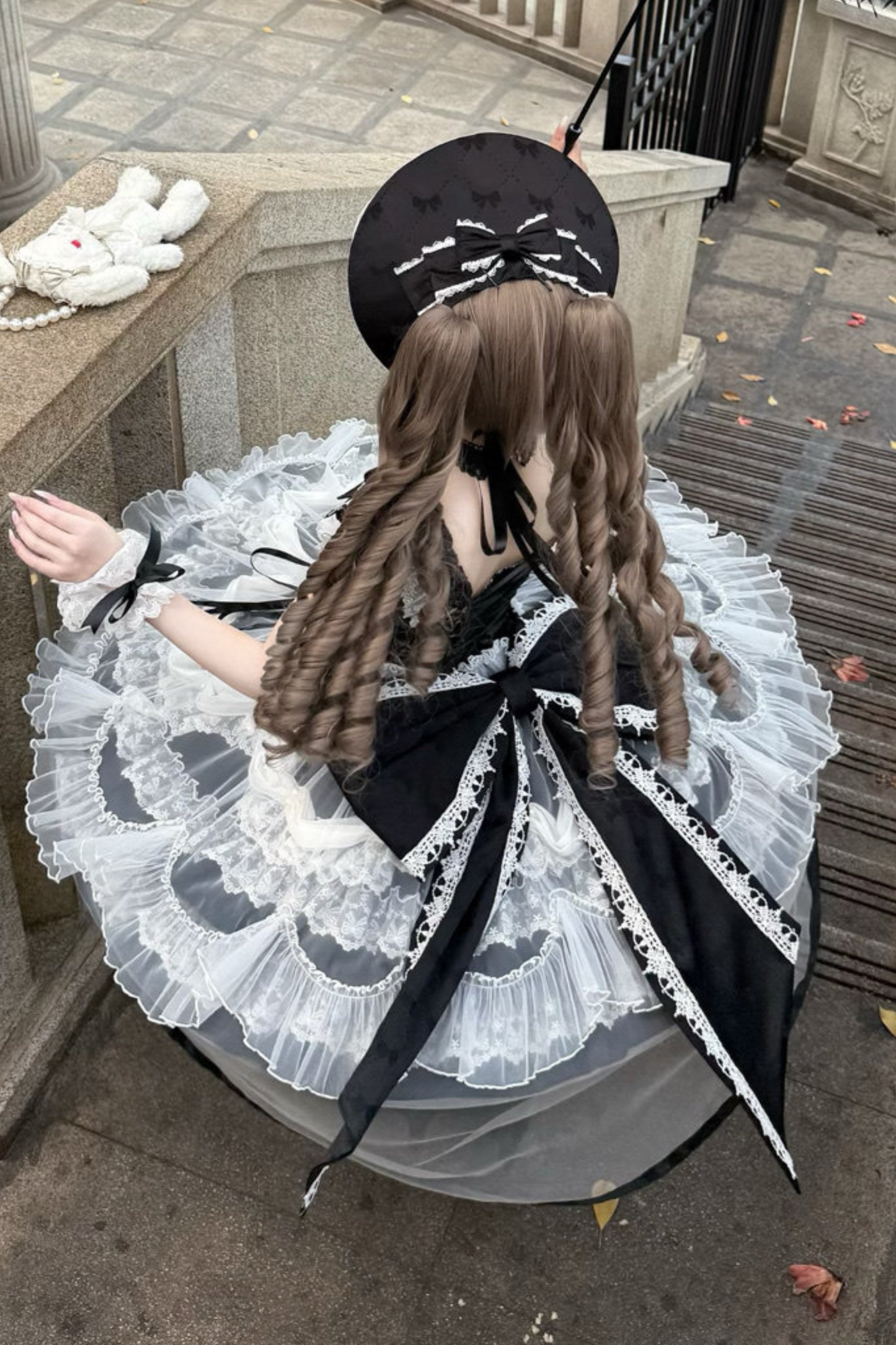 スイートフリルケーキロリータドレス