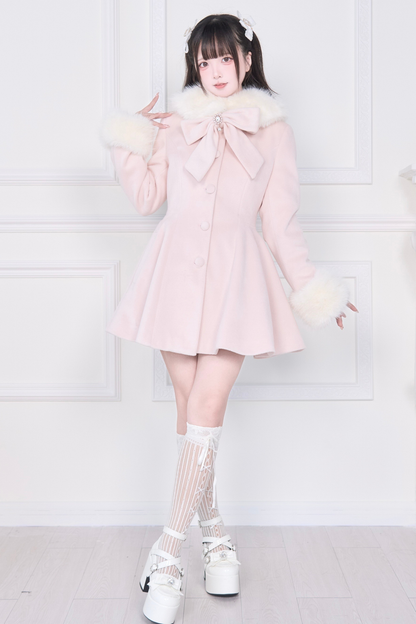 ビッグリボンフレアコート