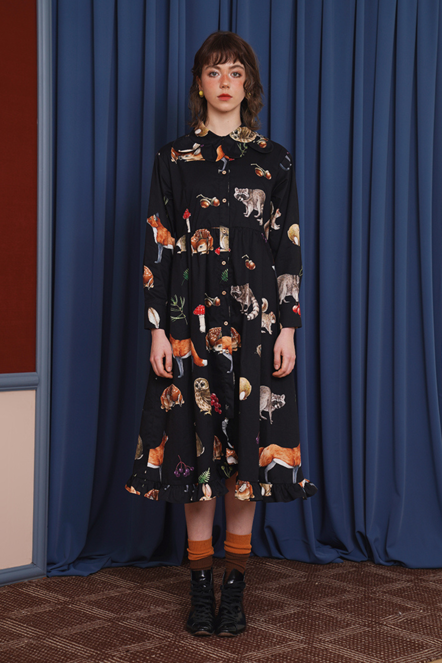 Animal Print Classic Art Style Loose Dress