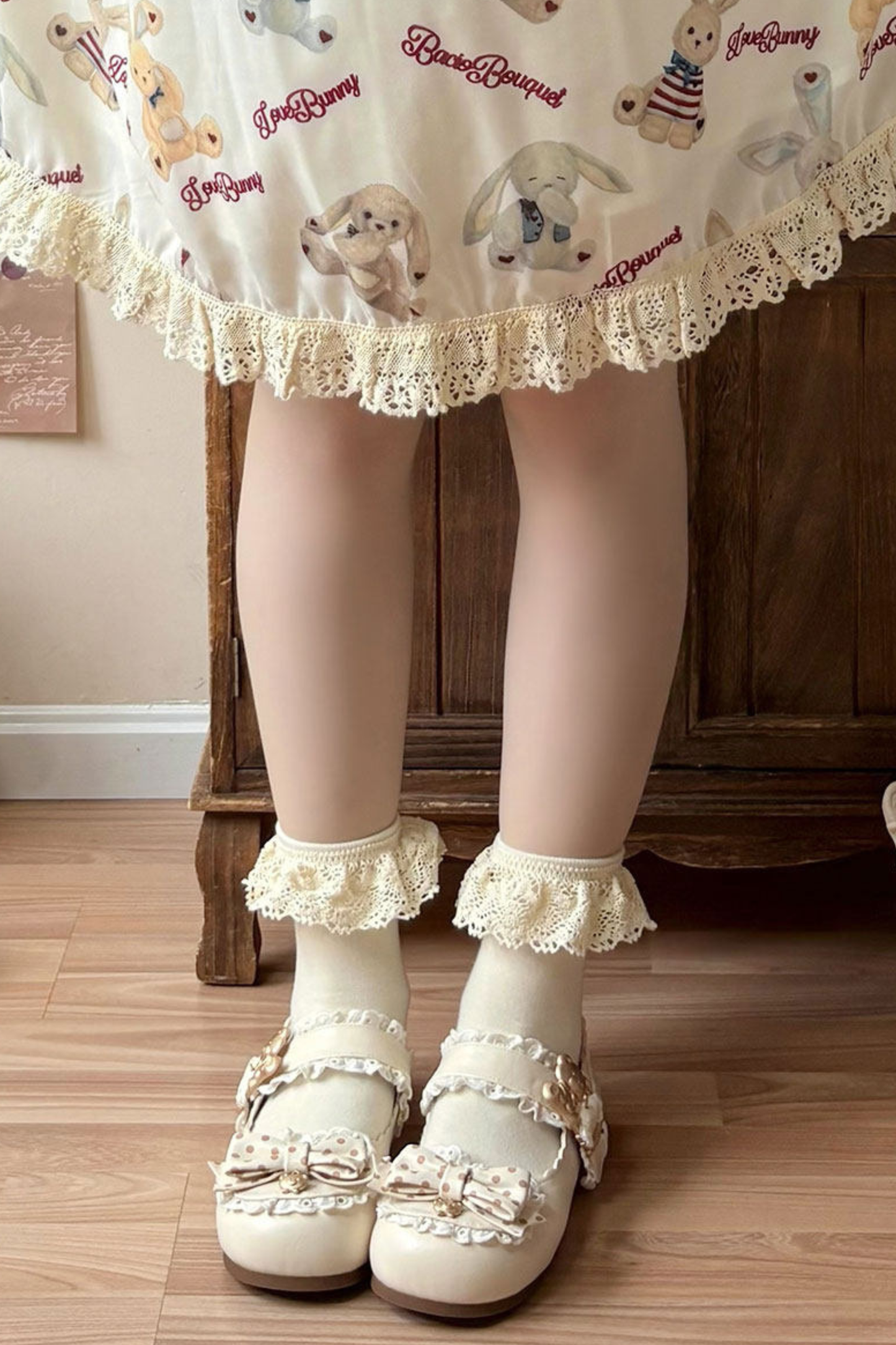Bare Polka Dot Lolita Shoes