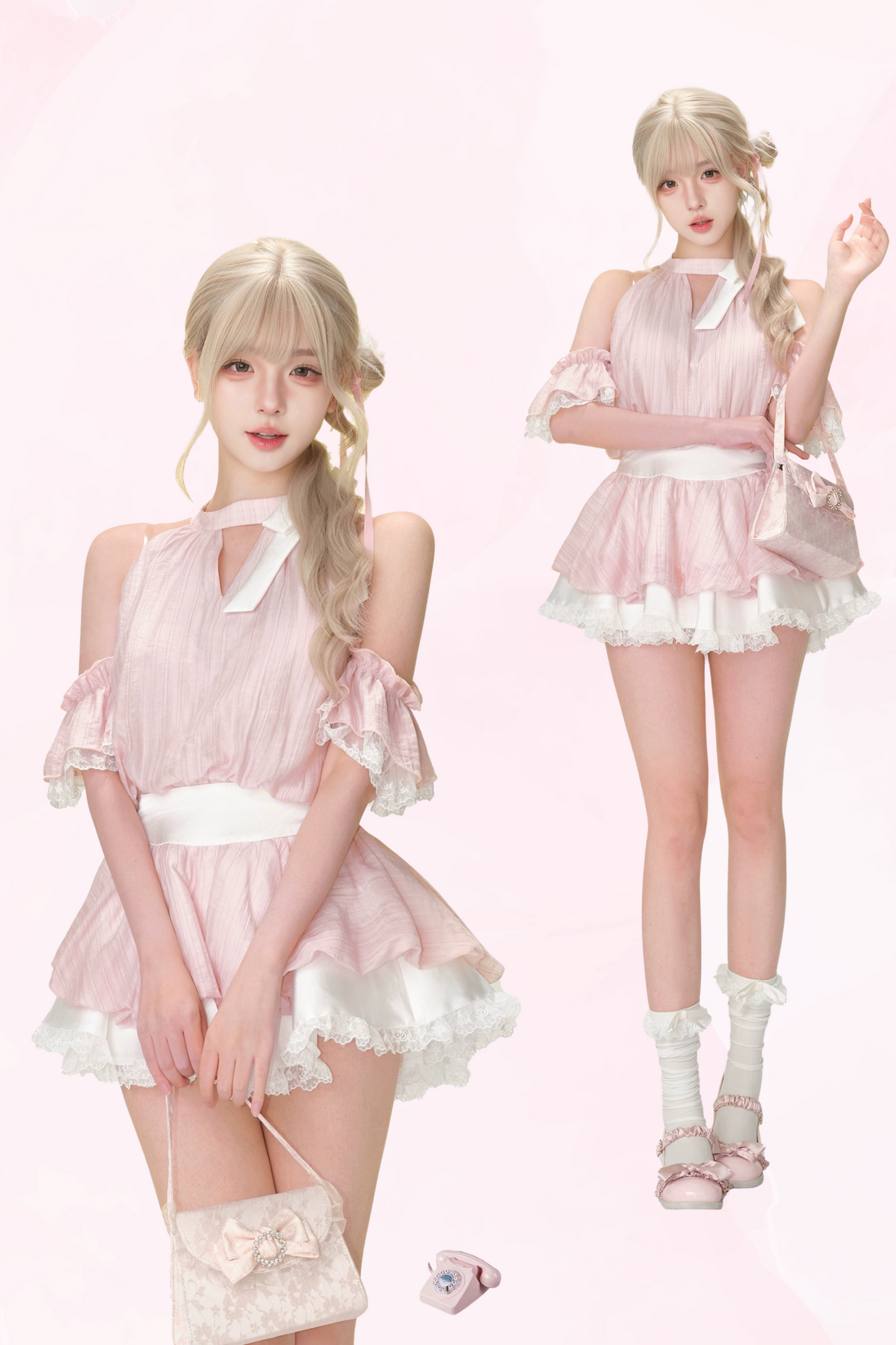 Coconut Summer Pink Dress + Inner Pants
