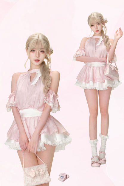 Coconut Summer Pink Dress + Inner Pants