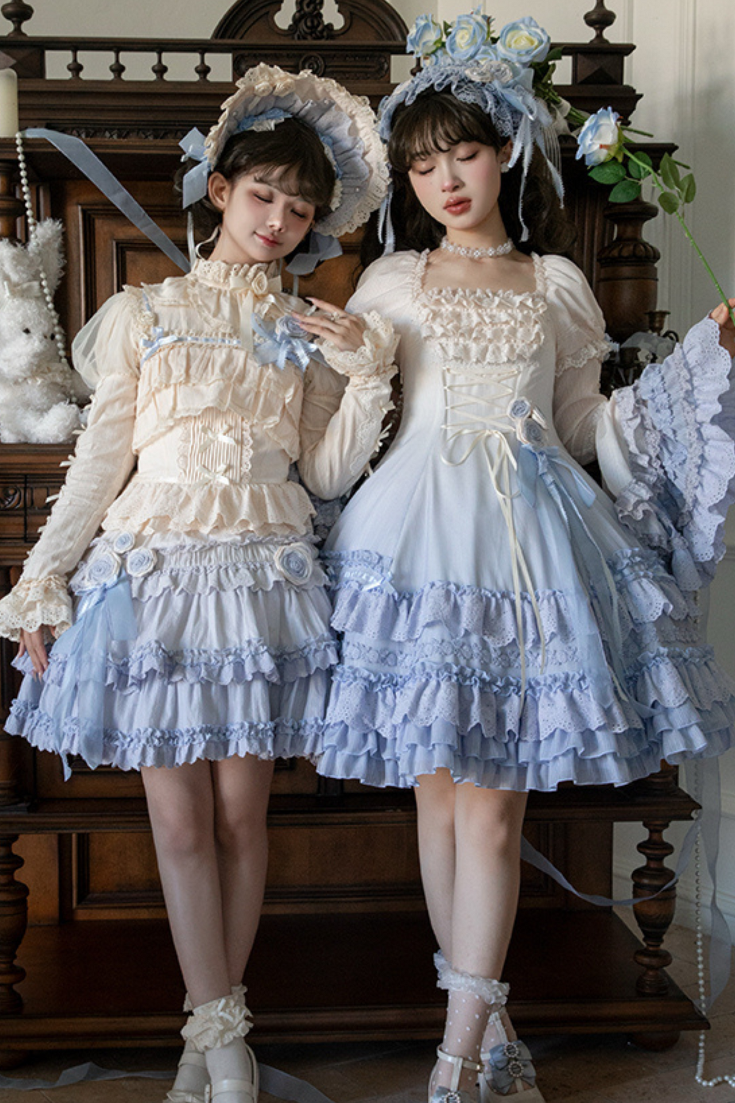 [Reservation Product] Frilled Gradient Princess Lolita Dress Set