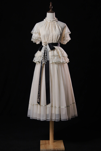 【4月5日予約締切】レトロエレガントインナー+トップス+スカート+アクセサリー