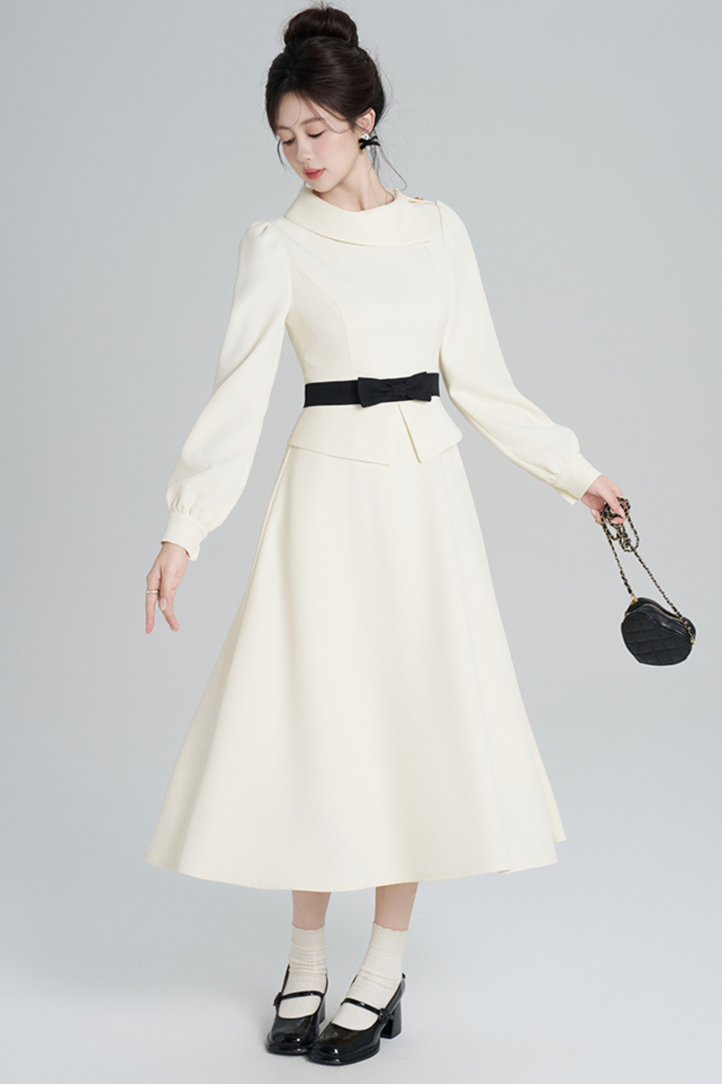 エレガントアプリコットウインタードレス