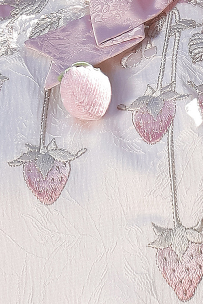 ストロベリースイートチャイナノースリーブドレス