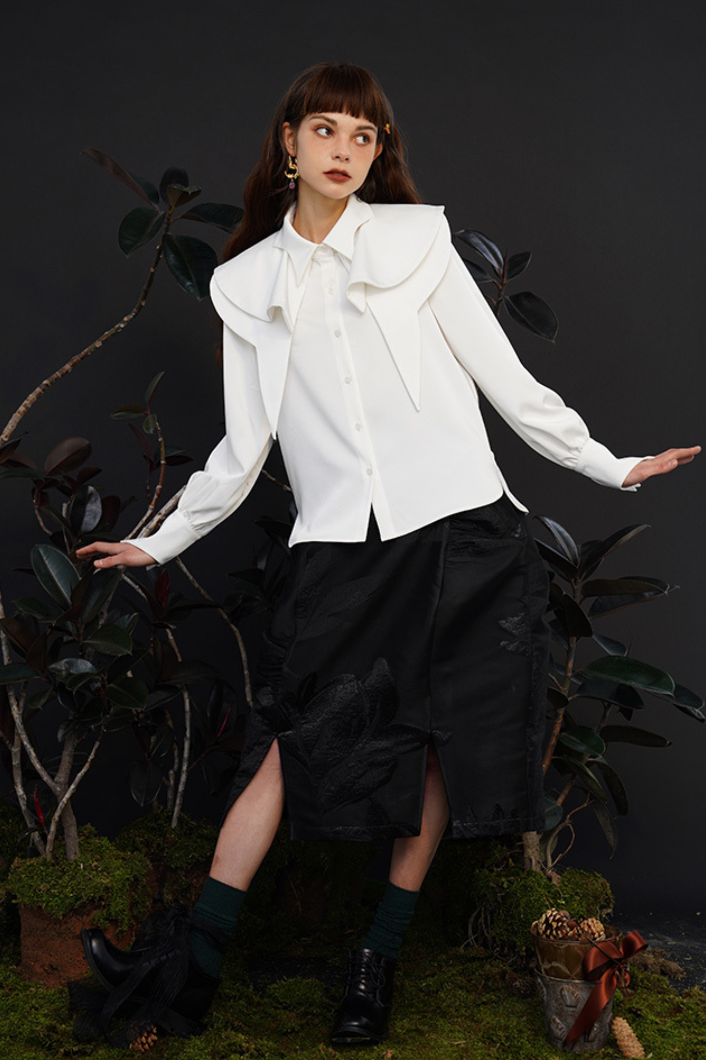 フレンチマントデザインレトロシャツ