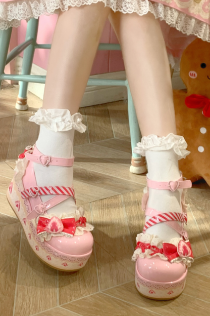 ストロベリーリミテッドロリータシューズ