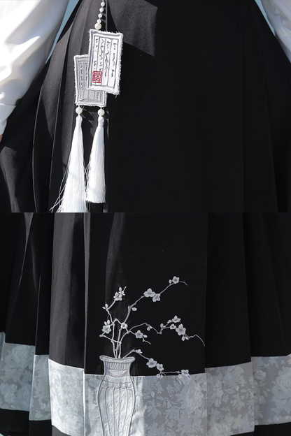 Train Book Fragrance China Top + Shawl + Skirt