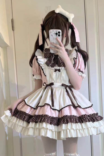 Cream Little Sweet Maid Lolita Dress