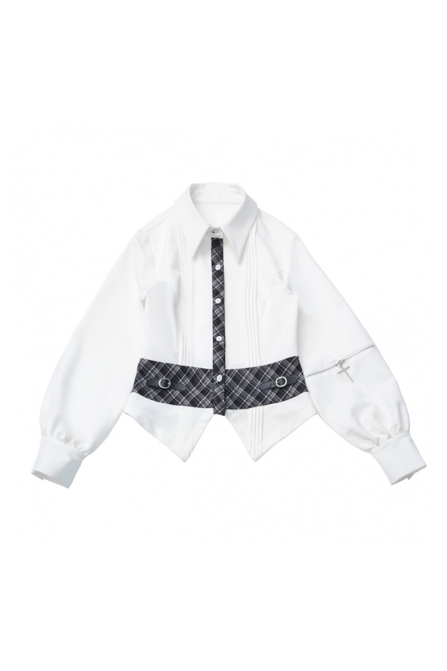 チェッカーアカデミーコート+シャツ+スカート