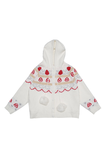 Strawberry Cake Mohair Cardigan
