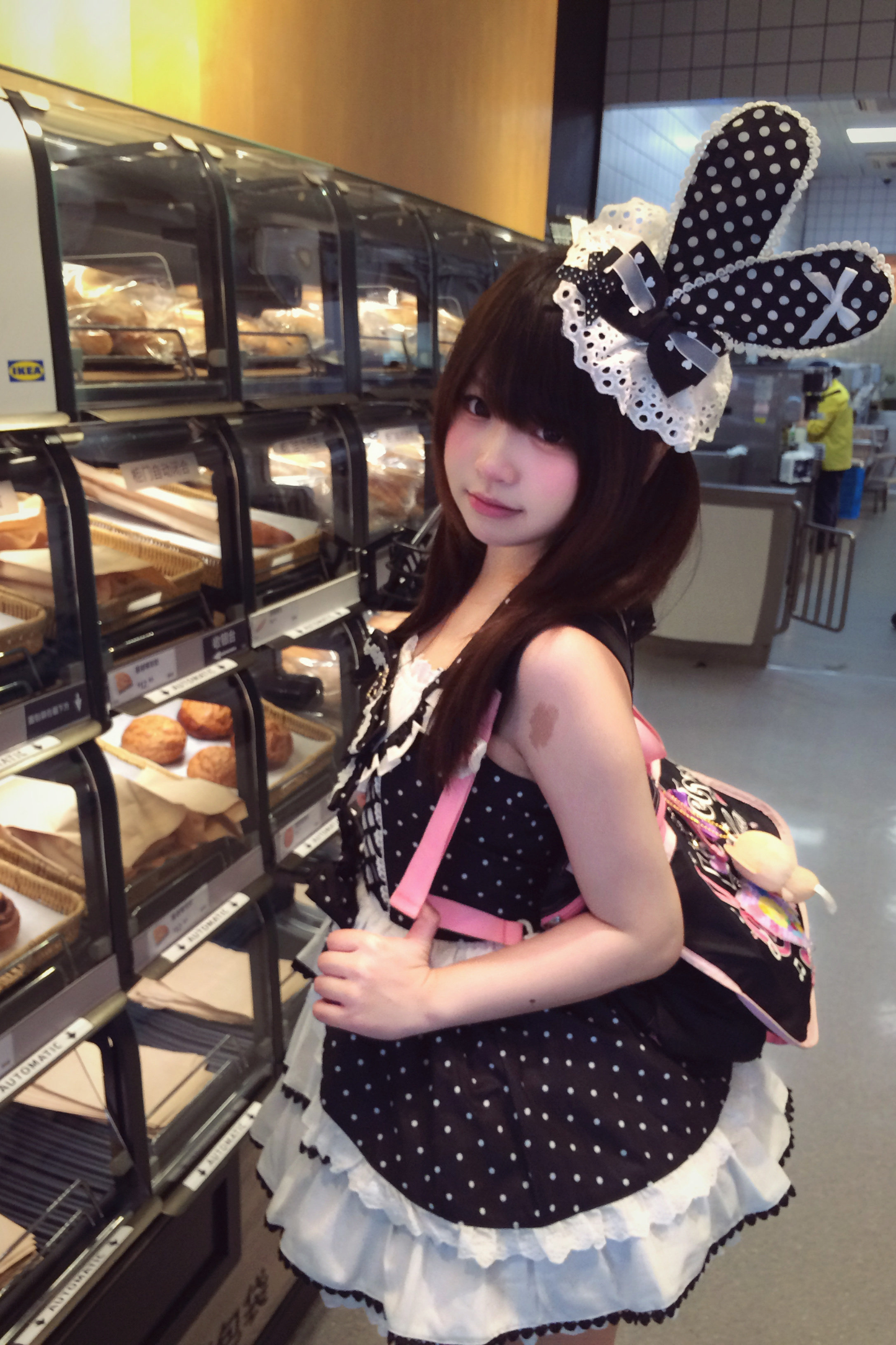 ヴィンテージスイートハートドットドレス+インナートップス