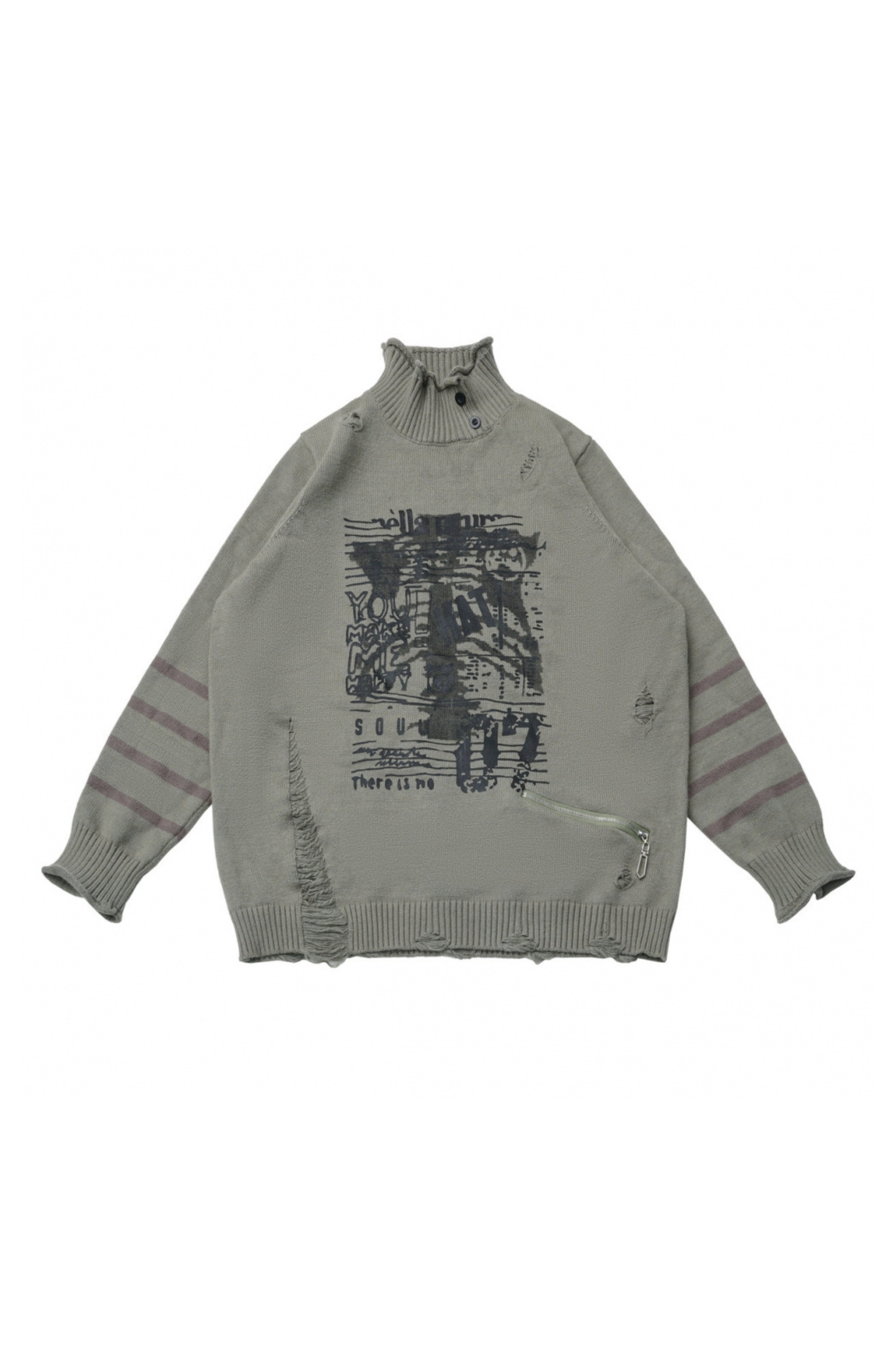 ストライプパッチワークデザインセーター