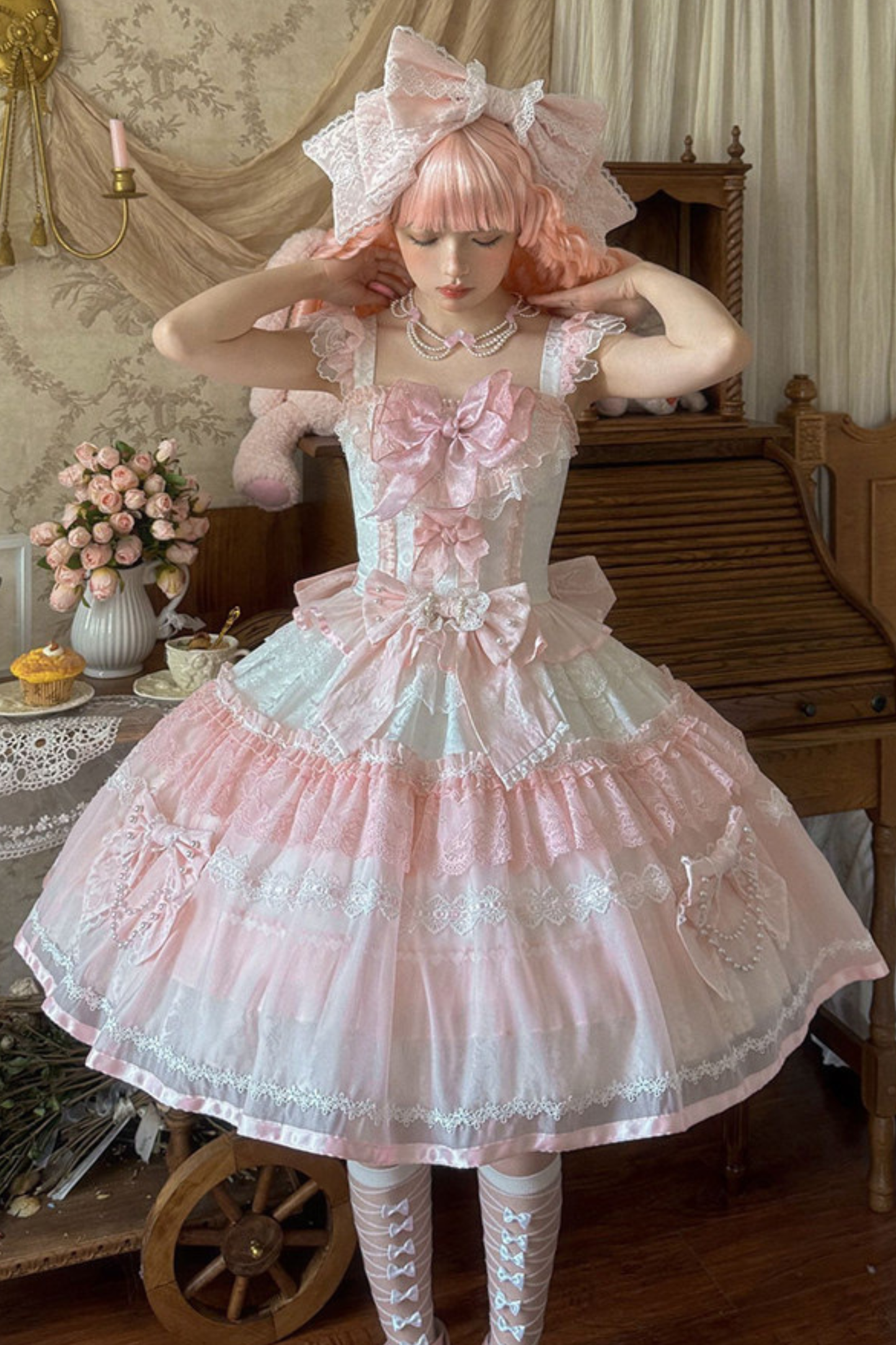 Sweet Princess Lolita Dress + Big Headband