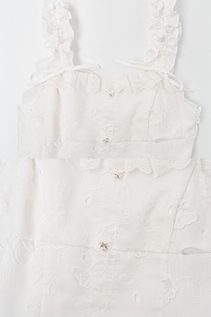 Sweet Style Pure White Girl Puffy Dress