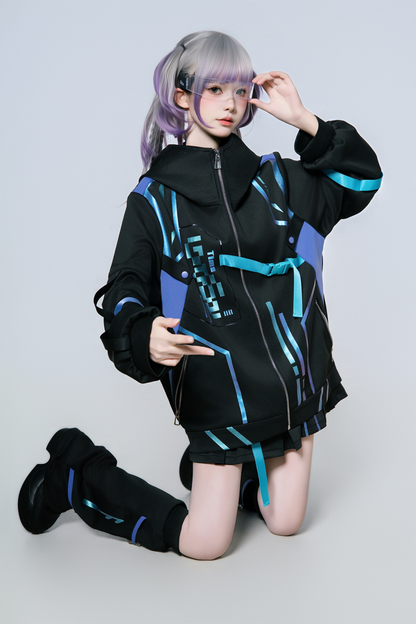 オーバーロードアニメガールジャケット+スカート＋レッグカバー