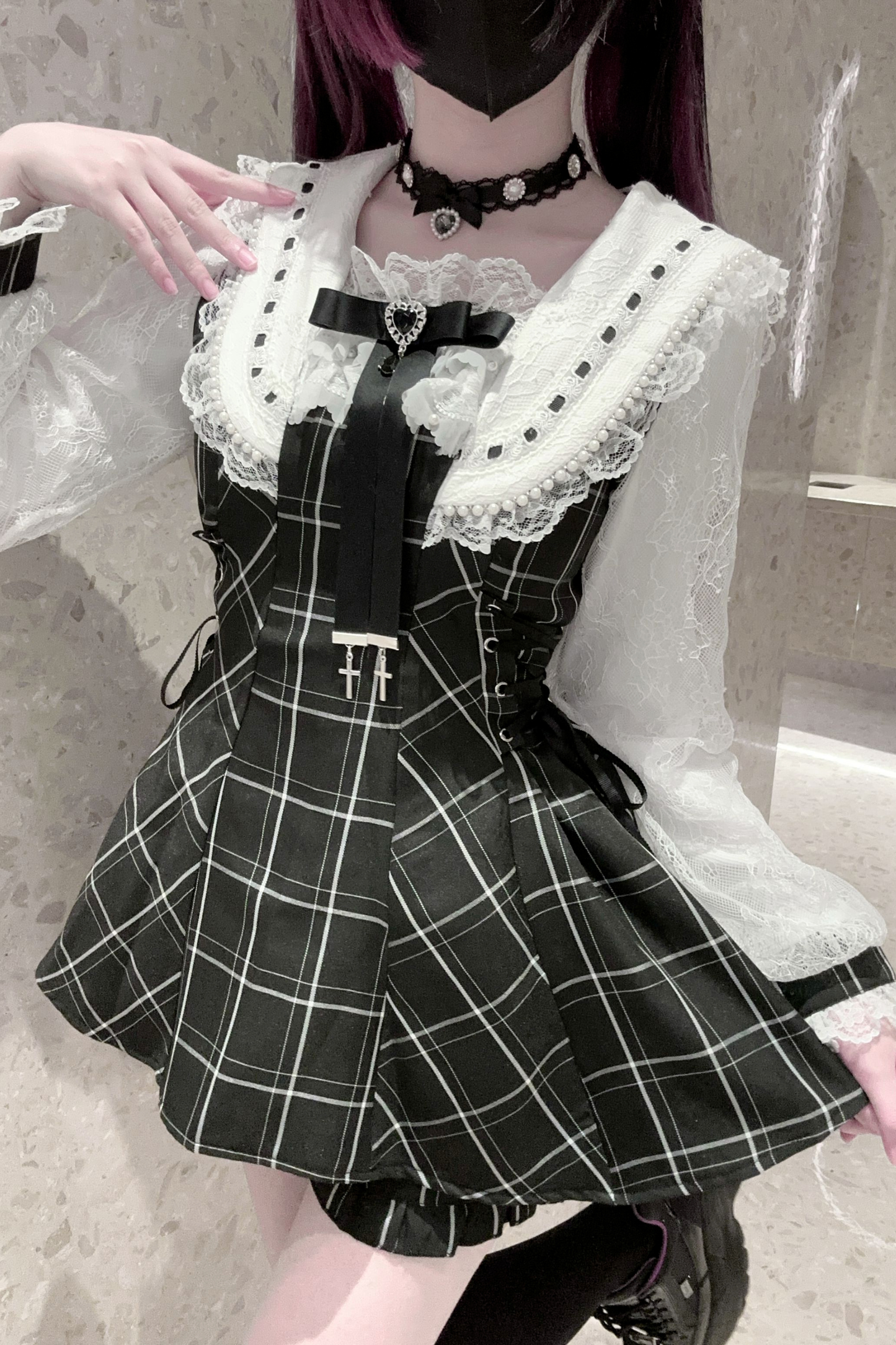 Mine ribbon flared top + shorts