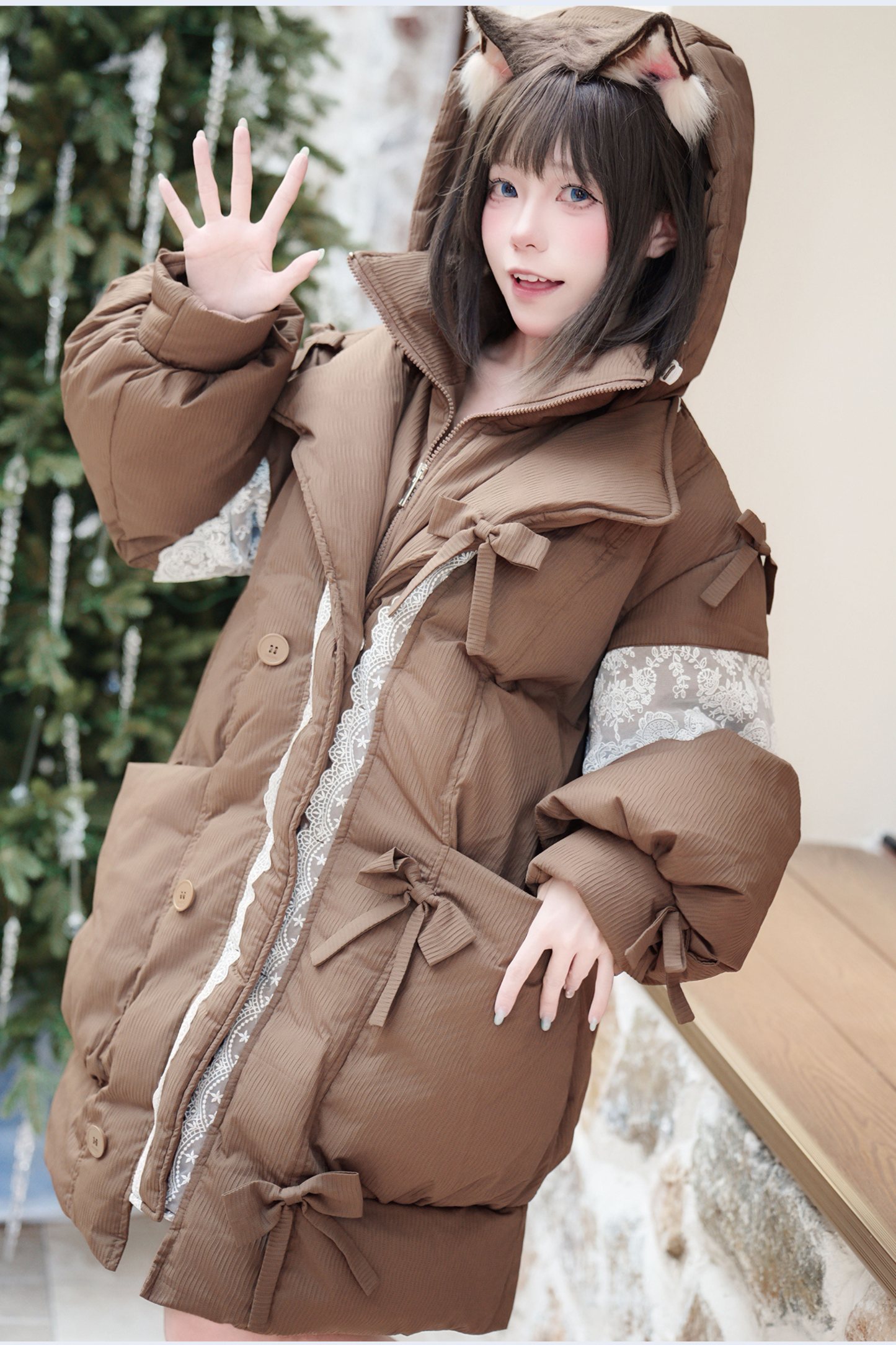 Sweet Hooded Down Jacket