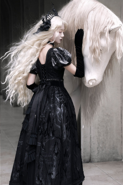 [Vorbestellung bis 8. Juni] Phantom Night Serie Gothic Kreuz Skelett Krone Kopfschmuck Stirnband