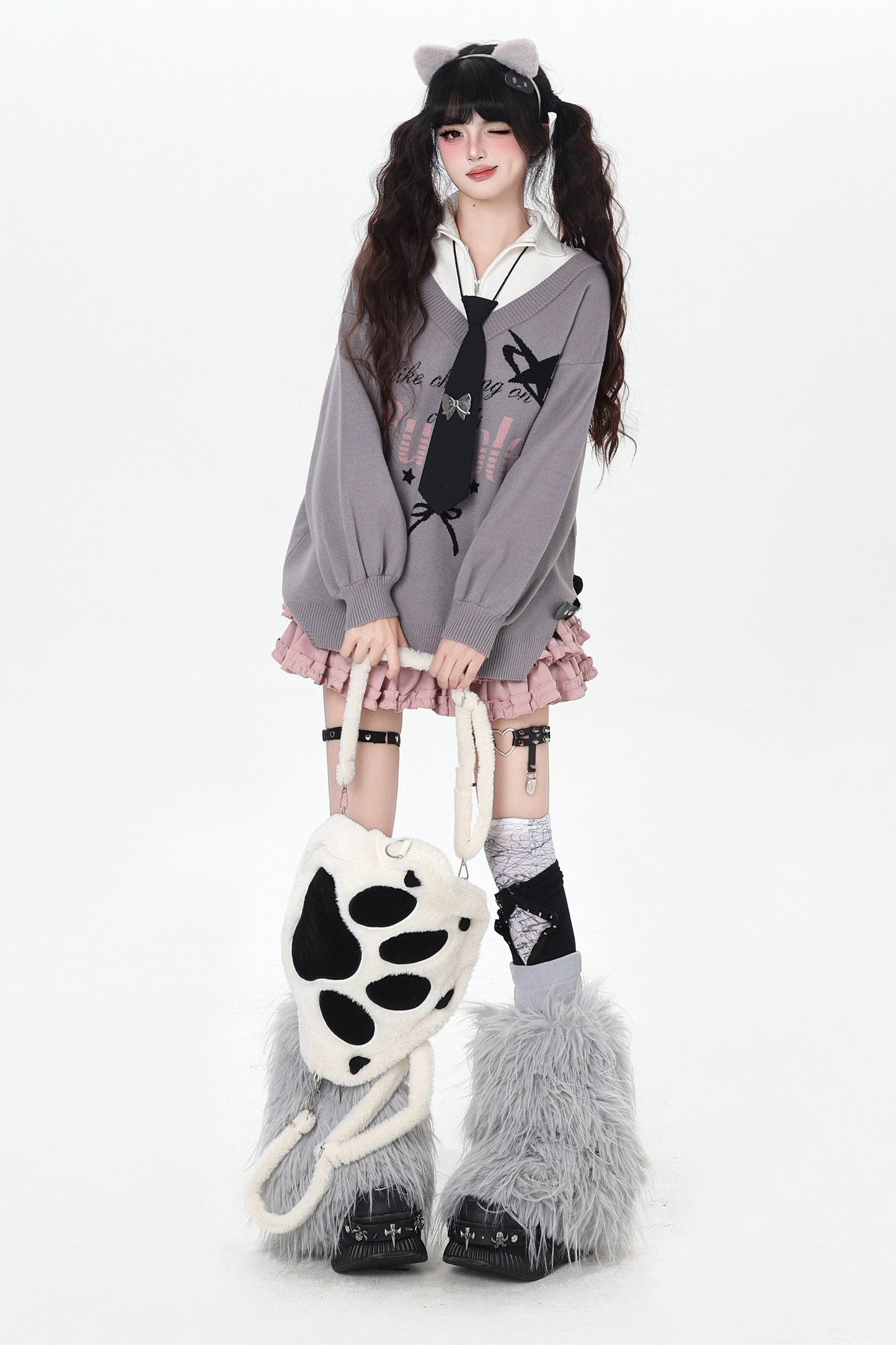 ハートビートカレッジルーズニット