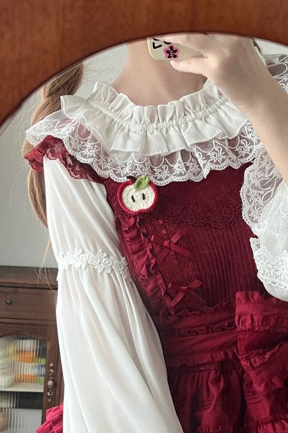 Off-the-shoulder long sleeve Lolita blouse