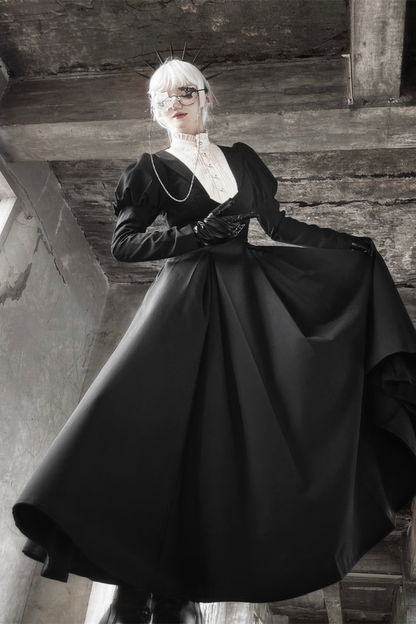 Chic Gothic Flare Long Lolita Dress