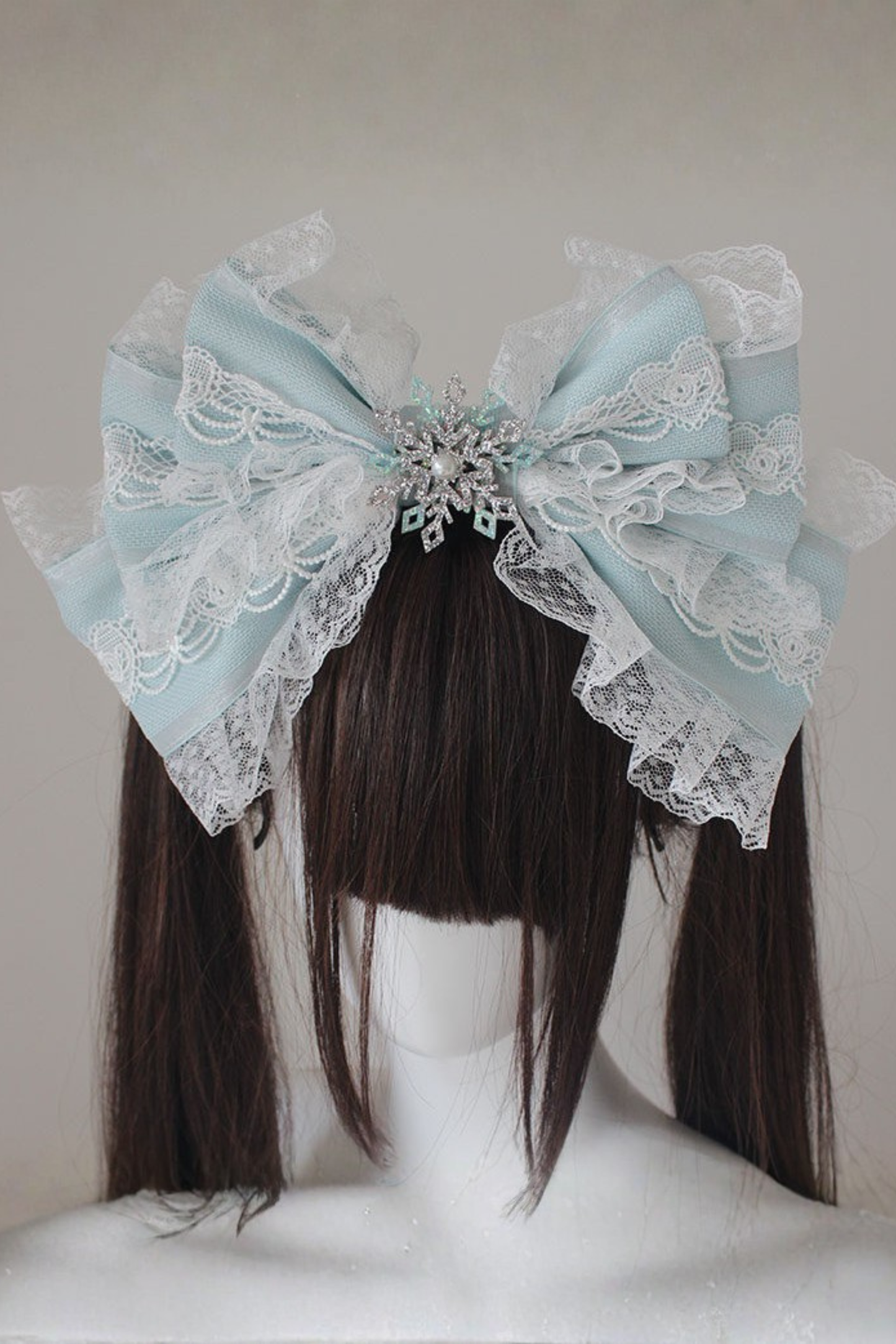 レースロリータボネットハット+カチューシャ+スリーブ+ピン+ハット+ベール