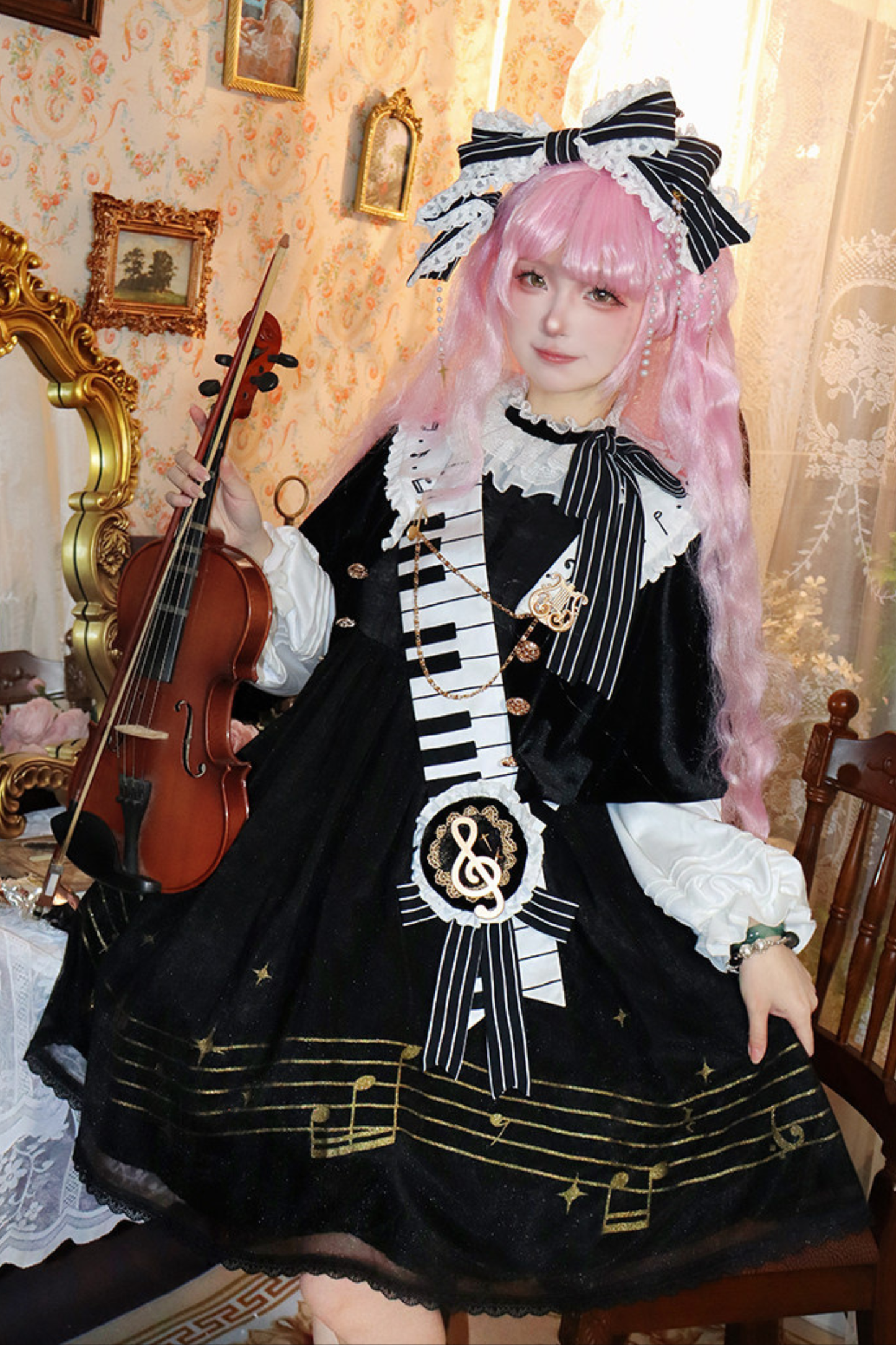 Night Music Lolita Dress + Princess Set + Magic Hat + Headband