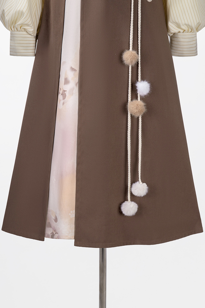 レトロキャットベスト+トップス+スカート