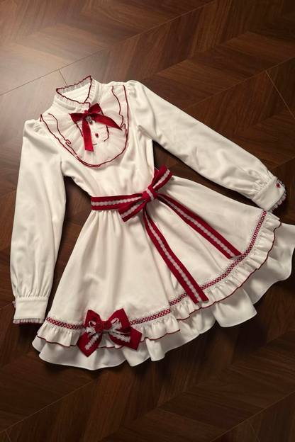 レッドウィッシュケープ+ドレス+ベルト