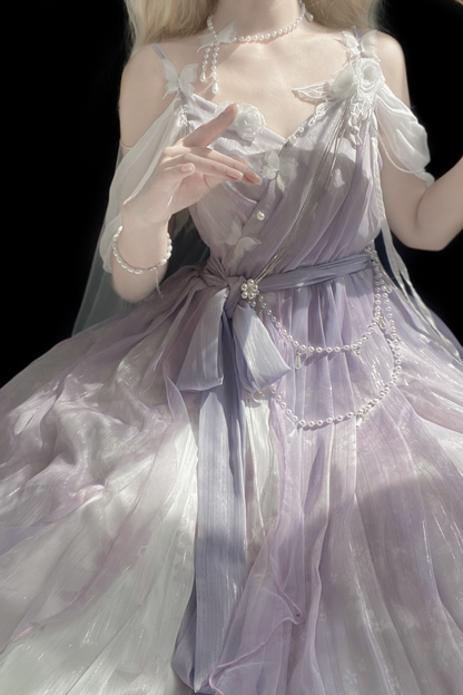 [Reservations] Sweet is Elegant Girly Dress + Shawl + Necklace