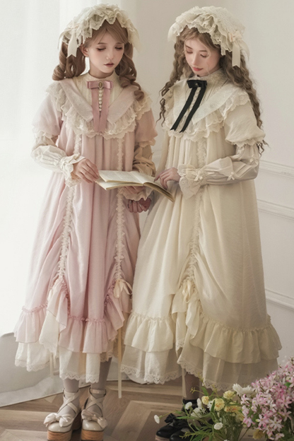 【予約商品】ローズフリルロリータドレス+ドレス＋ベルト＋ブローチ＋リボン＋ヘッドバンド＋スリーブ