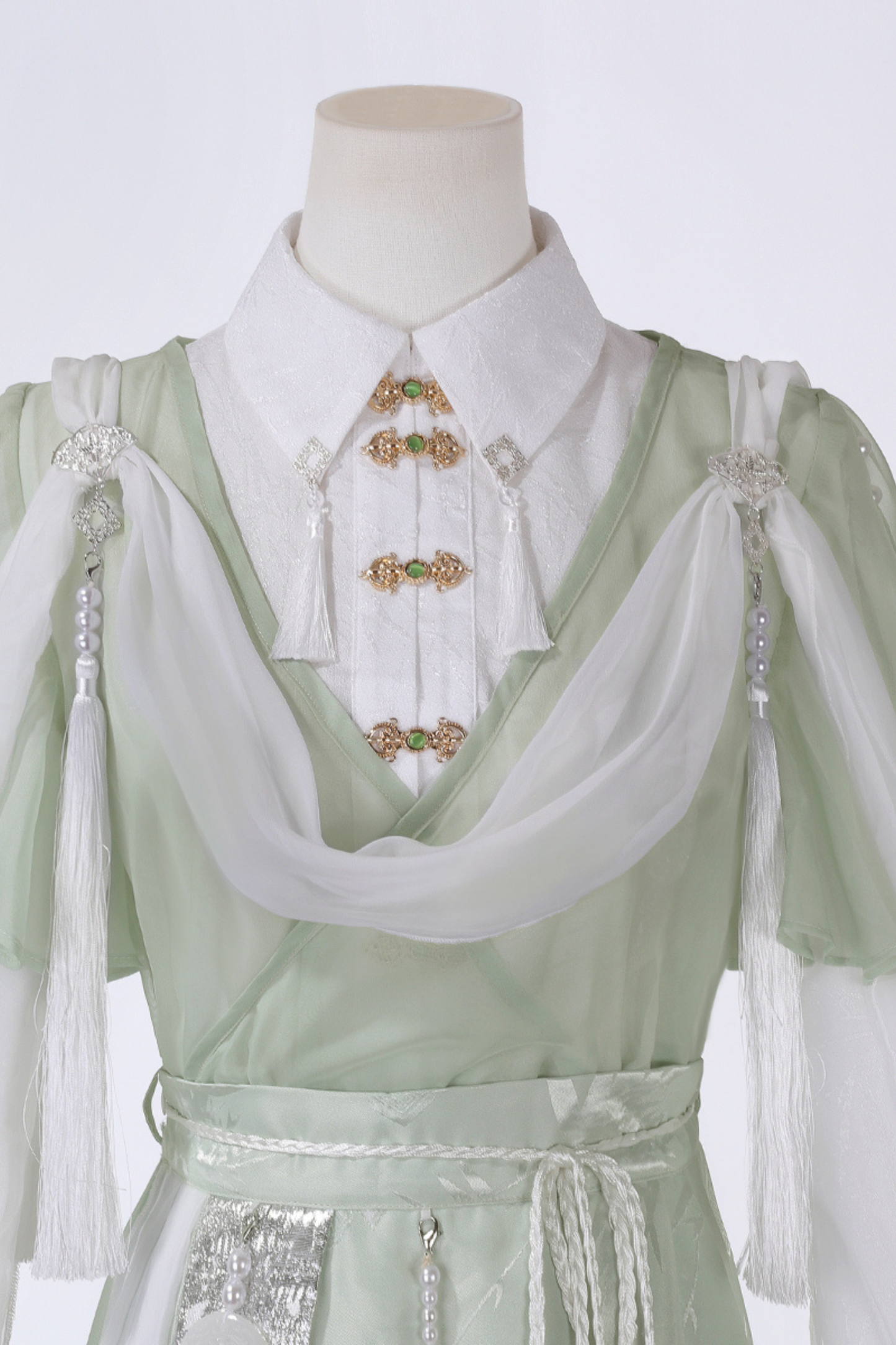 Forest Roman China Top + Outerwear + Skirt