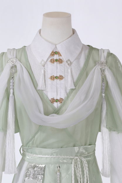 Forest Roman China Top + Outerwear + Skirt