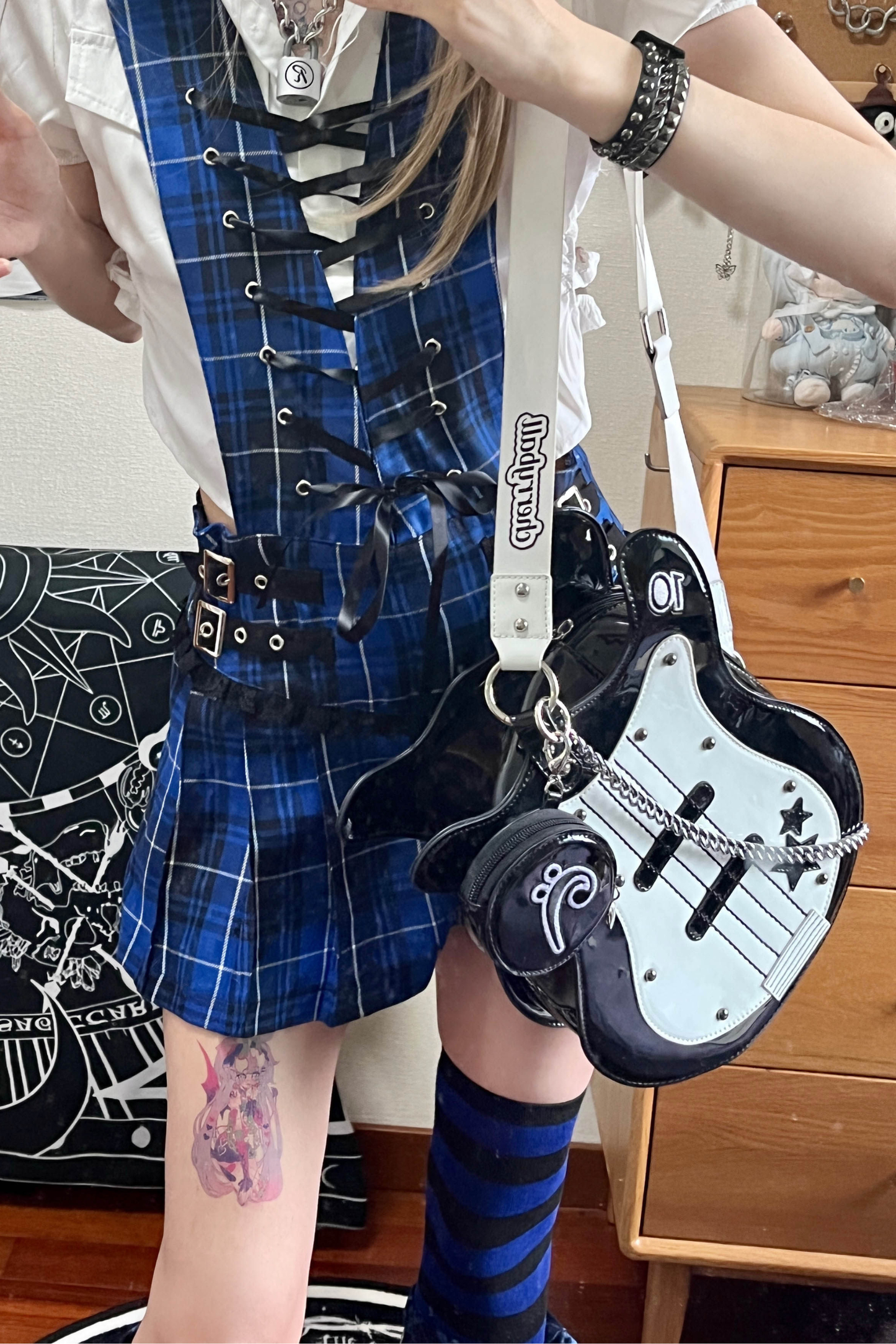 Dark Pop Color Blocking Crossbody Bag